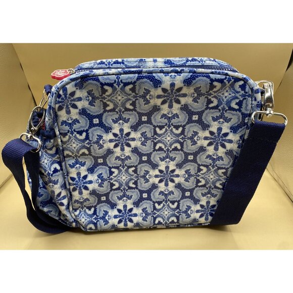 Lou Harvey Multi-Function Lunch Travel Diaper Bag Blue Floral Indigo Pattern - Picture 7 of 10